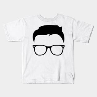 Nerd glasses with hairs Kids T-Shirt